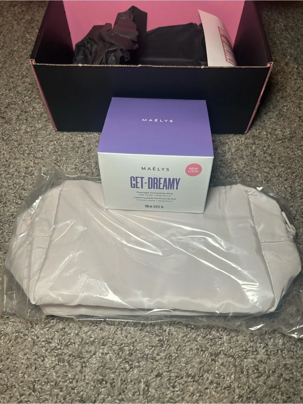 NEW! MAELYS Get-Dreamy Overnight Toning Body Whip - Purple & White Box